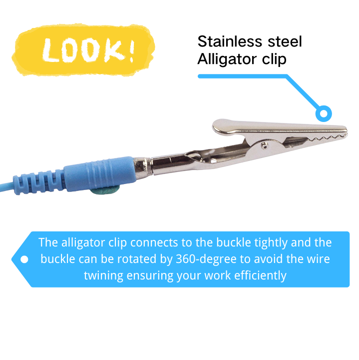 Cleanroom Use Antistatic Wrist Band ESD Anti-static Bracelet Wrist Strap
