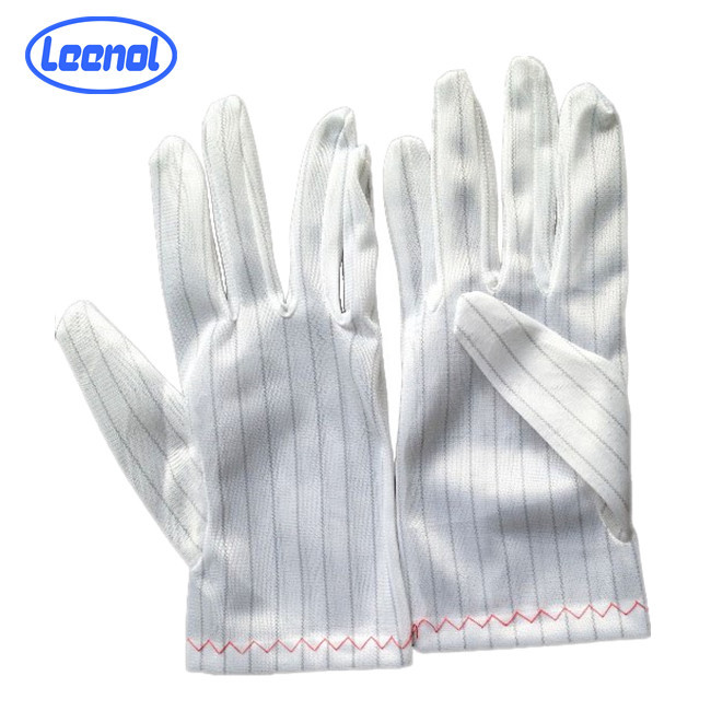 LN-8001 Anti-static Gloves Are Used in ESD Polyester Gloves for Electronic Workshops